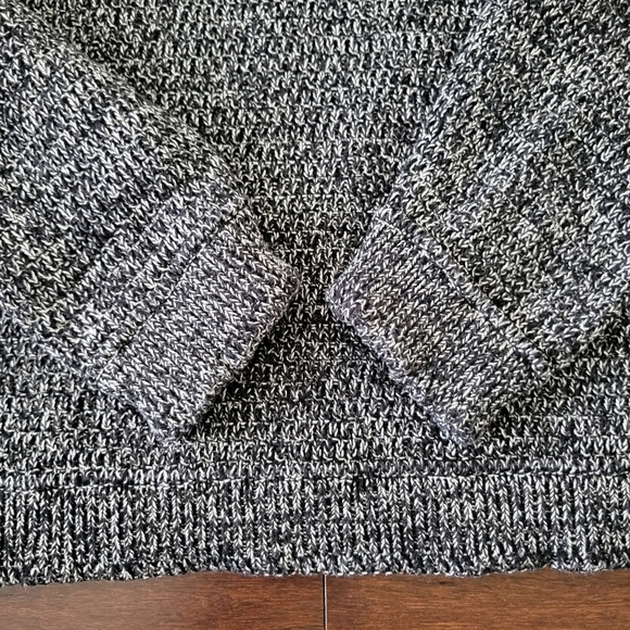 Selected Homme Men's XL Victor Crew Neck Organic Cotton Knit Sweater Black Gray - Picture 5 of 8